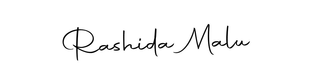 Make a beautiful signature design for name Rashida Malu. With this signature (Autography-DOLnW) style, you can create a handwritten signature for free. Rashida Malu signature style 10 images and pictures png