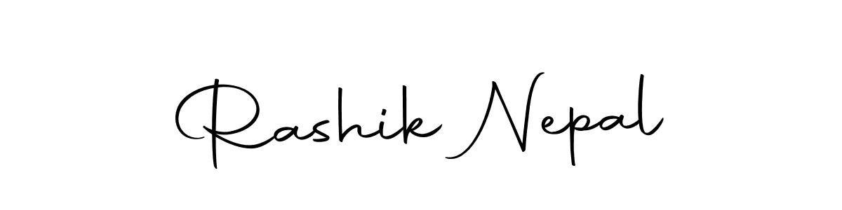 Use a signature maker to create a handwritten signature online. With this signature software, you can design (Autography-DOLnW) your own signature for name Rashik Nepal. Rashik Nepal signature style 10 images and pictures png