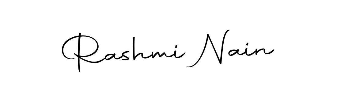 How to make Rashmi Nain name signature. Use Autography-DOLnW style for creating short signs online. This is the latest handwritten sign. Rashmi Nain signature style 10 images and pictures png