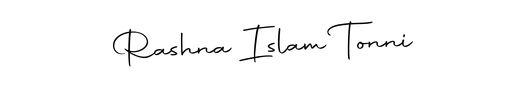 How to make Rashna Islam Tonni name signature. Use Autography-DOLnW style for creating short signs online. This is the latest handwritten sign. Rashna Islam Tonni signature style 10 images and pictures png