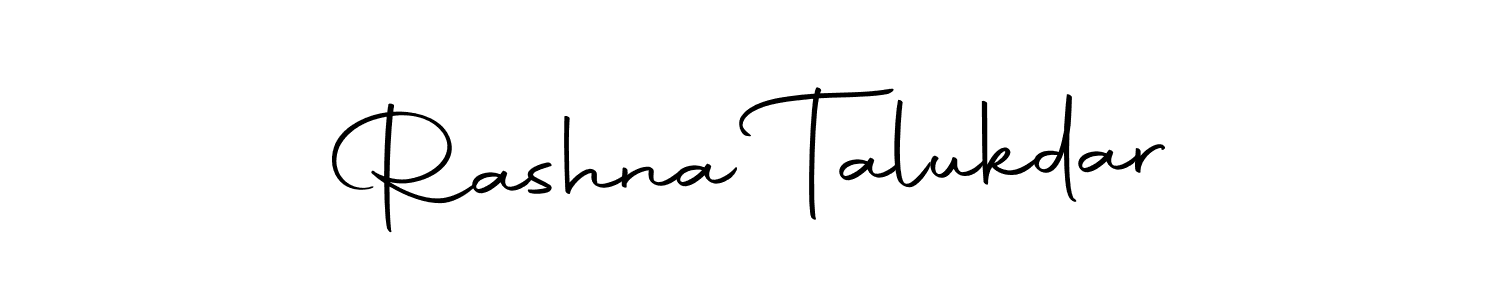 The best way (Autography-DOLnW) to make a short signature is to pick only two or three words in your name. The name Rashna Talukdar include a total of six letters. For converting this name. Rashna Talukdar signature style 10 images and pictures png