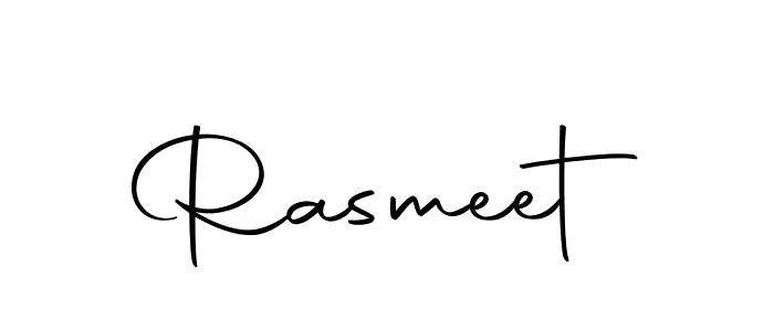 Make a beautiful signature design for name Rasmeet. With this signature (Autography-DOLnW) style, you can create a handwritten signature for free. Rasmeet signature style 10 images and pictures png