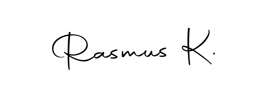 This is the best signature style for the Rasmus K. name. Also you like these signature font (Autography-DOLnW). Mix name signature. Rasmus K. signature style 10 images and pictures png