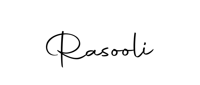 Use a signature maker to create a handwritten signature online. With this signature software, you can design (Autography-DOLnW) your own signature for name Rasooli. Rasooli signature style 10 images and pictures png