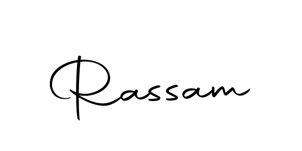 Create a beautiful signature design for name Rassam. With this signature (Autography-DOLnW) fonts, you can make a handwritten signature for free. Rassam signature style 10 images and pictures png