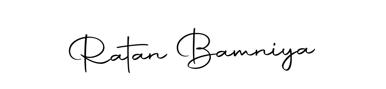 The best way (Autography-DOLnW) to make a short signature is to pick only two or three words in your name. The name Ratan Bamniya include a total of six letters. For converting this name. Ratan Bamniya signature style 10 images and pictures png