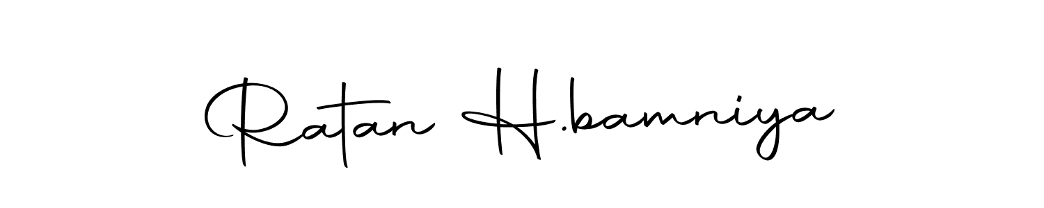 Design your own signature with our free online signature maker. With this signature software, you can create a handwritten (Autography-DOLnW) signature for name Ratan H.bamniya. Ratan H.bamniya signature style 10 images and pictures png