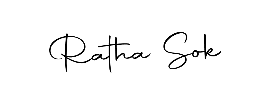 Design your own signature with our free online signature maker. With this signature software, you can create a handwritten (Autography-DOLnW) signature for name Ratha Sok. Ratha Sok signature style 10 images and pictures png