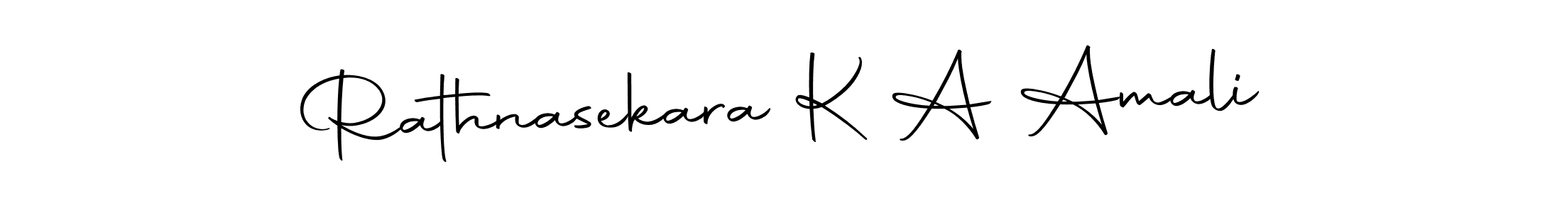 How to make Rathnasekara K A Amali name signature. Use Autography-DOLnW style for creating short signs online. This is the latest handwritten sign. Rathnasekara K A Amali signature style 10 images and pictures png