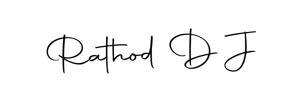You should practise on your own different ways (Autography-DOLnW) to write your name (Rathod D J) in signature. don't let someone else do it for you. Rathod D J signature style 10 images and pictures png