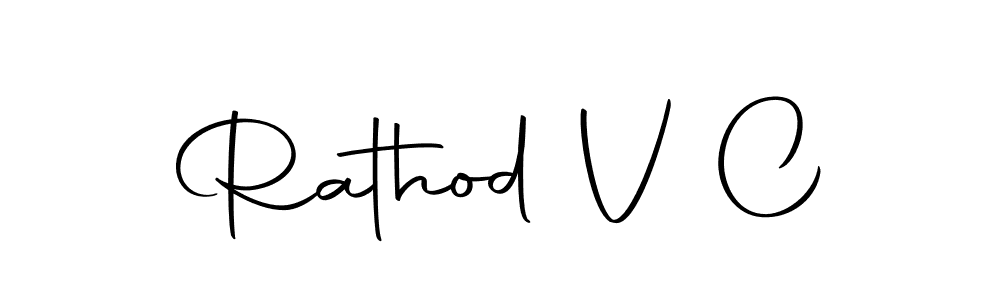 How to make Rathod V C name signature. Use Autography-DOLnW style for creating short signs online. This is the latest handwritten sign. Rathod V C signature style 10 images and pictures png