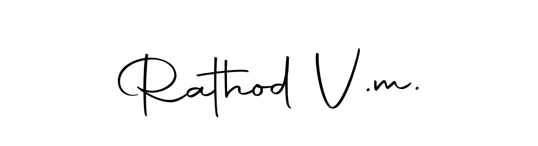 Rathod V.m. stylish signature style. Best Handwritten Sign (Autography-DOLnW) for my name. Handwritten Signature Collection Ideas for my name Rathod V.m.. Rathod V.m. signature style 10 images and pictures png