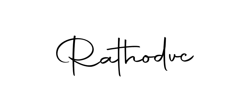 Design your own signature with our free online signature maker. With this signature software, you can create a handwritten (Autography-DOLnW) signature for name Rathodvc. Rathodvc signature style 10 images and pictures png