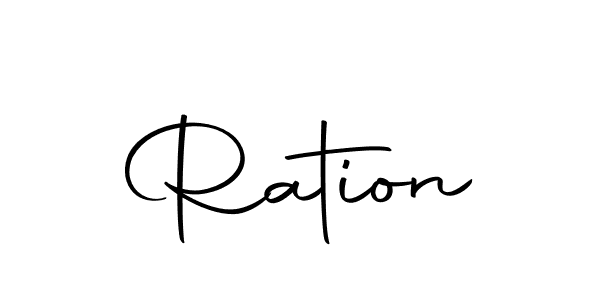 Design your own signature with our free online signature maker. With this signature software, you can create a handwritten (Autography-DOLnW) signature for name Ration. Ration signature style 10 images and pictures png