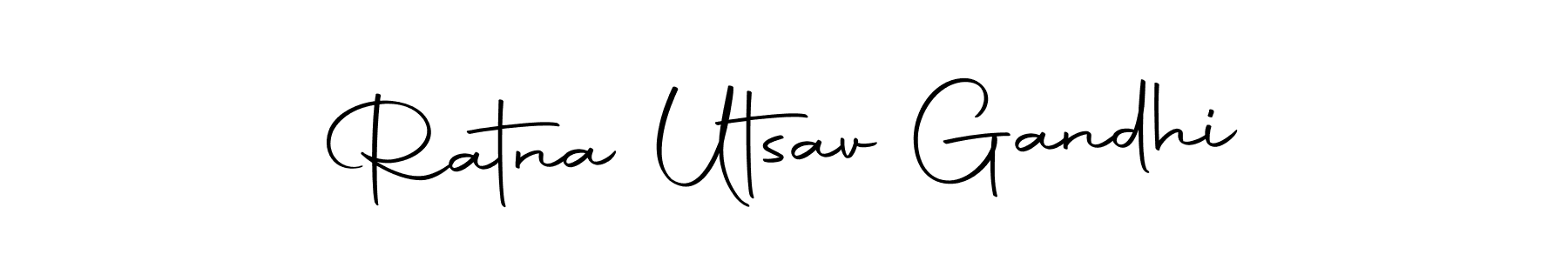 Use a signature maker to create a handwritten signature online. With this signature software, you can design (Autography-DOLnW) your own signature for name Ratna Utsav Gandhi. Ratna Utsav Gandhi signature style 10 images and pictures png