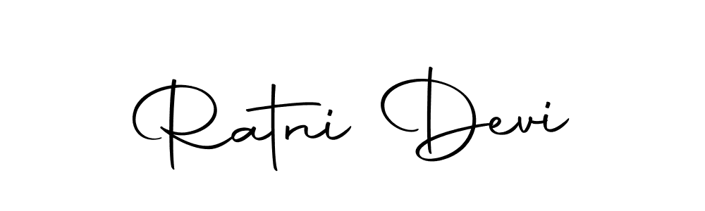 How to make Ratni Devi name signature. Use Autography-DOLnW style for creating short signs online. This is the latest handwritten sign. Ratni Devi signature style 10 images and pictures png