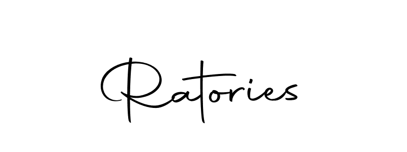Design your own signature with our free online signature maker. With this signature software, you can create a handwritten (Autography-DOLnW) signature for name Ratories. Ratories signature style 10 images and pictures png