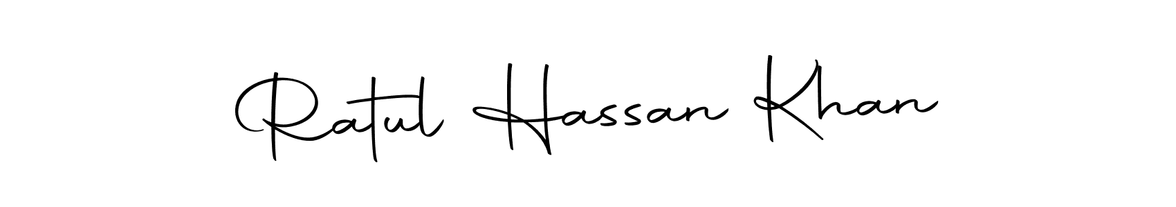 Create a beautiful signature design for name Ratul Hassan Khan. With this signature (Autography-DOLnW) fonts, you can make a handwritten signature for free. Ratul Hassan Khan signature style 10 images and pictures png