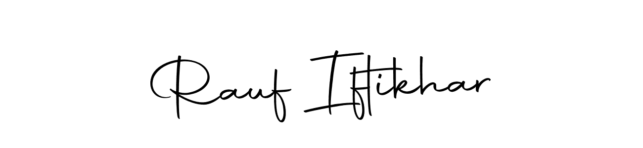 How to make Rauf Iftikhar name signature. Use Autography-DOLnW style for creating short signs online. This is the latest handwritten sign. Rauf Iftikhar signature style 10 images and pictures png