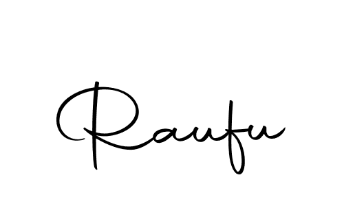 Design your own signature with our free online signature maker. With this signature software, you can create a handwritten (Autography-DOLnW) signature for name Raufu. Raufu signature style 10 images and pictures png