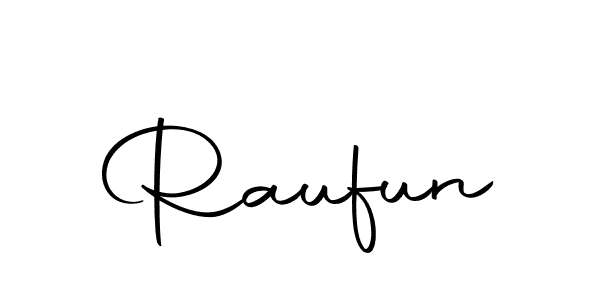 The best way (Autography-DOLnW) to make a short signature is to pick only two or three words in your name. The name Raufun include a total of six letters. For converting this name. Raufun signature style 10 images and pictures png