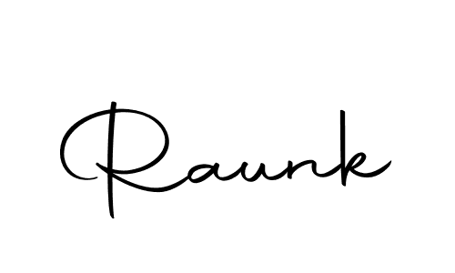 You should practise on your own different ways (Autography-DOLnW) to write your name (Raunk) in signature. don't let someone else do it for you. Raunk signature style 10 images and pictures png