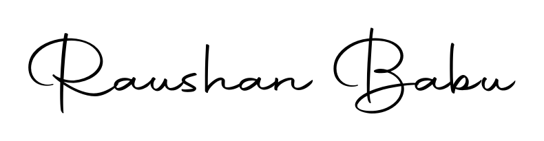 Generate high-definition signature styles for Raushan Babu. The Autography-DOLnW typeface ensures crisp legibility and sophisticated design. Raushan Babu signature style 10 images and pictures png