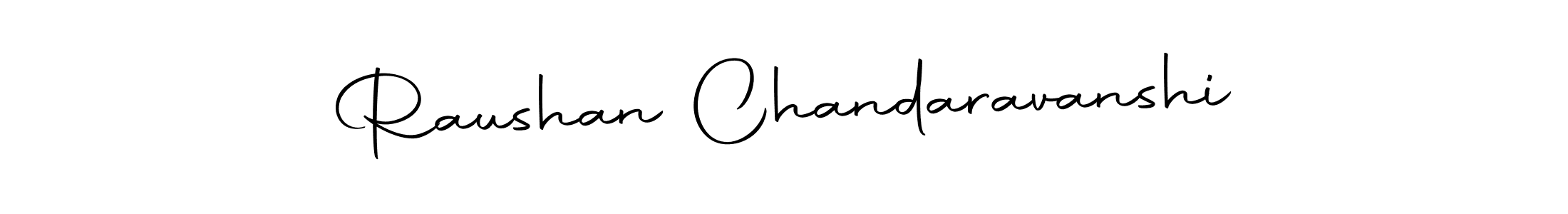 How to make Raushan Chandaravanshi name signature. Use Autography-DOLnW style for creating short signs online. This is the latest handwritten sign. Raushan Chandaravanshi signature style 10 images and pictures png