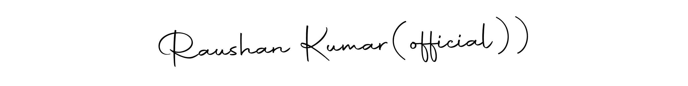 Create a beautiful signature design for name Raushan Kumar(official)). With this signature (Autography-DOLnW) fonts, you can make a handwritten signature for free. Raushan Kumar(official)) signature style 10 images and pictures png