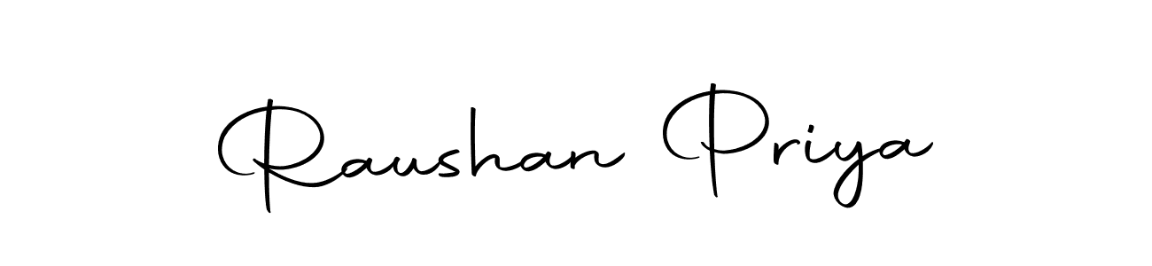 Make a beautiful signature design for name Raushan Priya. With this signature (Autography-DOLnW) style, you can create a handwritten signature for free. Raushan Priya signature style 10 images and pictures png
