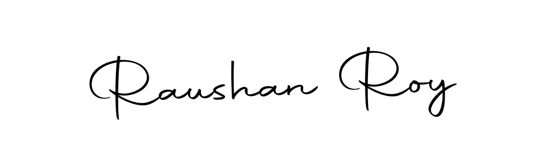 How to make Raushan Roy name signature. Use Autography-DOLnW style for creating short signs online. This is the latest handwritten sign. Raushan Roy signature style 10 images and pictures png