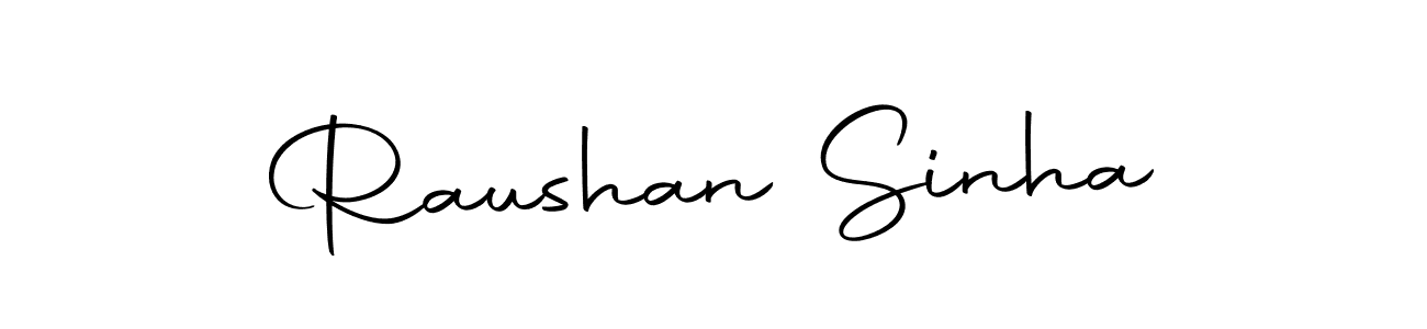 Make a beautiful signature design for name Raushan Sinha. With this signature (Autography-DOLnW) style, you can create a handwritten signature for free. Raushan Sinha signature style 10 images and pictures png