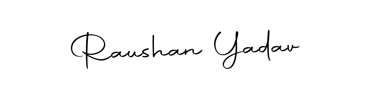 You should practise on your own different ways (Autography-DOLnW) to write your name (Raushan Yadav) in signature. don't let someone else do it for you. Raushan Yadav signature style 10 images and pictures png