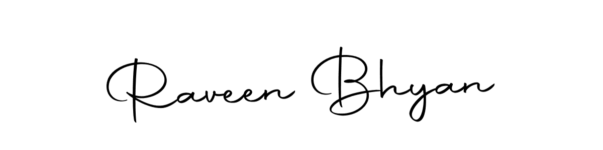 Design your own signature with our free online signature maker. With this signature software, you can create a handwritten (Autography-DOLnW) signature for name Raveen Bhyan. Raveen Bhyan signature style 10 images and pictures png