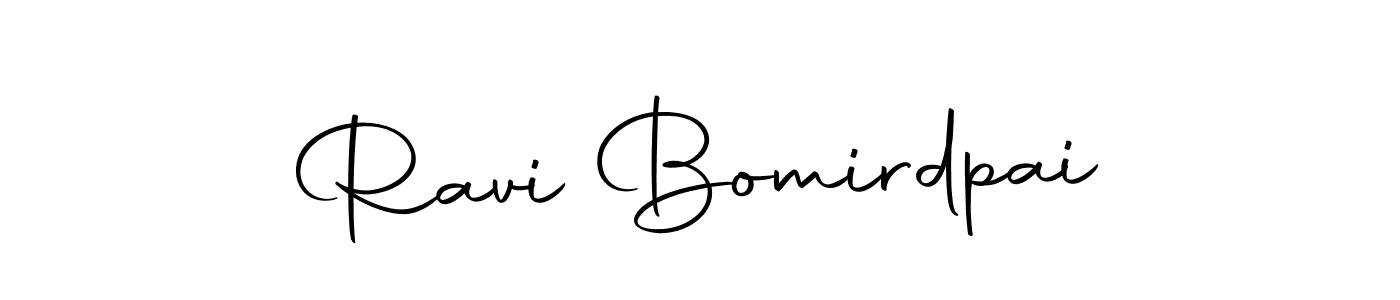 How to make Ravi Bomirdpai name signature. Use Autography-DOLnW style for creating short signs online. This is the latest handwritten sign. Ravi Bomirdpai signature style 10 images and pictures png