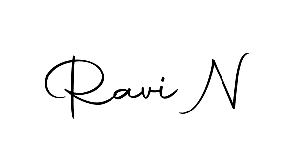 Design your own signature with our free online signature maker. With this signature software, you can create a handwritten (Autography-DOLnW) signature for name Ravi N. Ravi N signature style 10 images and pictures png