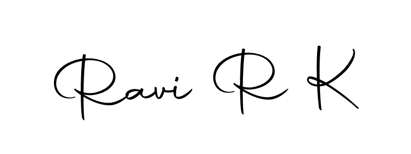How to make Ravi R K name signature. Use Autography-DOLnW style for creating short signs online. This is the latest handwritten sign. Ravi R K signature style 10 images and pictures png