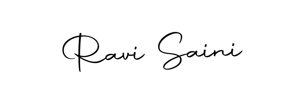 How to make Ravi Saini name signature. Use Autography-DOLnW style for creating short signs online. This is the latest handwritten sign. Ravi Saini signature style 10 images and pictures png