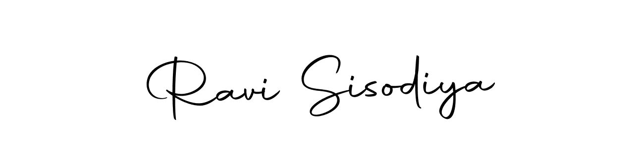 How to make Ravi Sisodiya name signature. Use Autography-DOLnW style for creating short signs online. This is the latest handwritten sign. Ravi Sisodiya signature style 10 images and pictures png