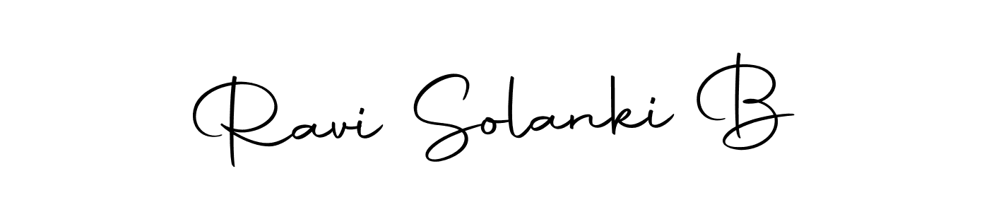 How to make Ravi Solanki B name signature. Use Autography-DOLnW style for creating short signs online. This is the latest handwritten sign. Ravi Solanki B signature style 10 images and pictures png