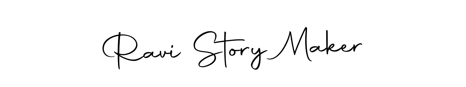 How to make Ravi Story Maker name signature. Use Autography-DOLnW style for creating short signs online. This is the latest handwritten sign. Ravi Story Maker signature style 10 images and pictures png