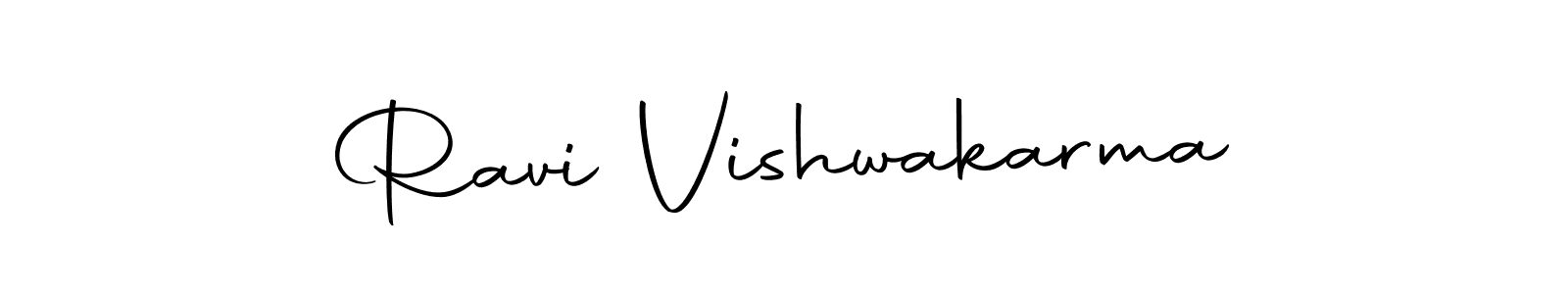 How to make Ravi Vishwakarma name signature. Use Autography-DOLnW style for creating short signs online. This is the latest handwritten sign. Ravi Vishwakarma signature style 10 images and pictures png