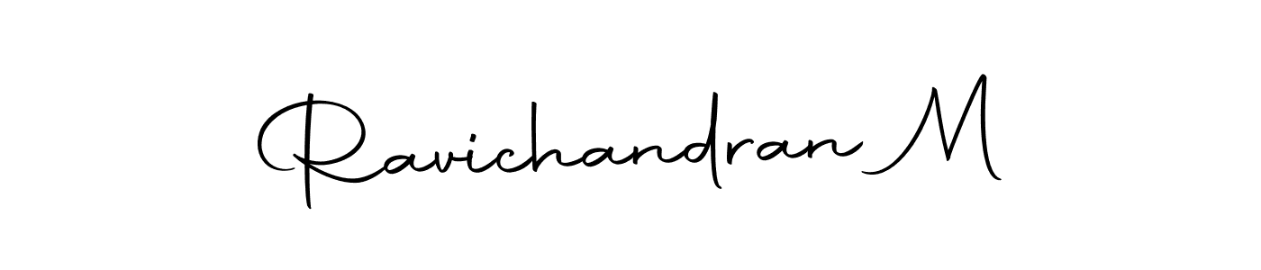 Use a signature maker to create a handwritten signature online. With this signature software, you can design (Autography-DOLnW) your own signature for name Ravichandran M. Ravichandran M signature style 10 images and pictures png