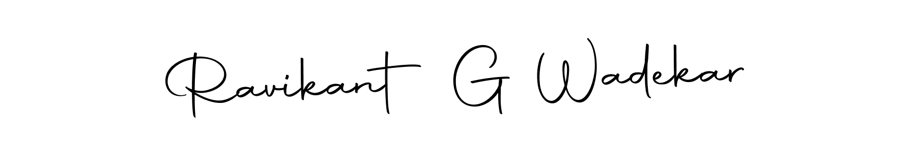 Autography-DOLnW is a professional signature style that is perfect for those who want to add a touch of class to their signature. It is also a great choice for those who want to make their signature more unique. Get Ravikant G Wadekar name to fancy signature for free. Ravikant G Wadekar signature style 10 images and pictures png