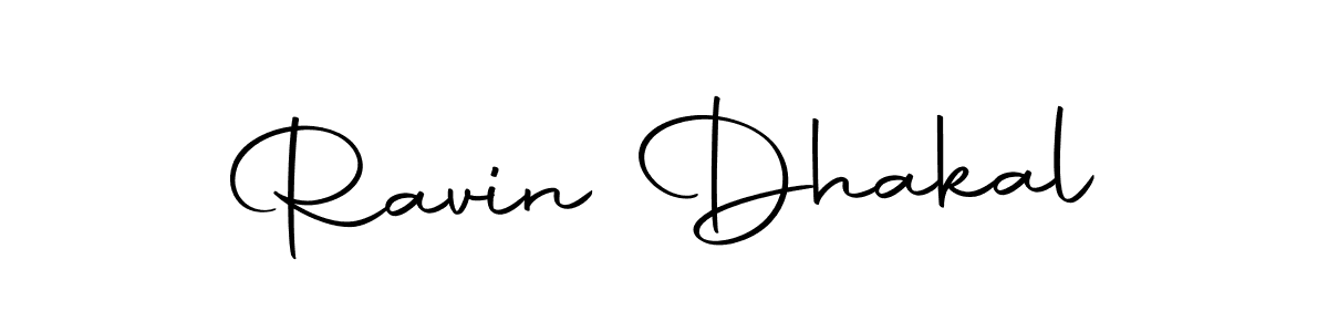 Create a beautiful signature design for name Ravin Dhakal. With this signature (Autography-DOLnW) fonts, you can make a handwritten signature for free. Ravin Dhakal signature style 10 images and pictures png