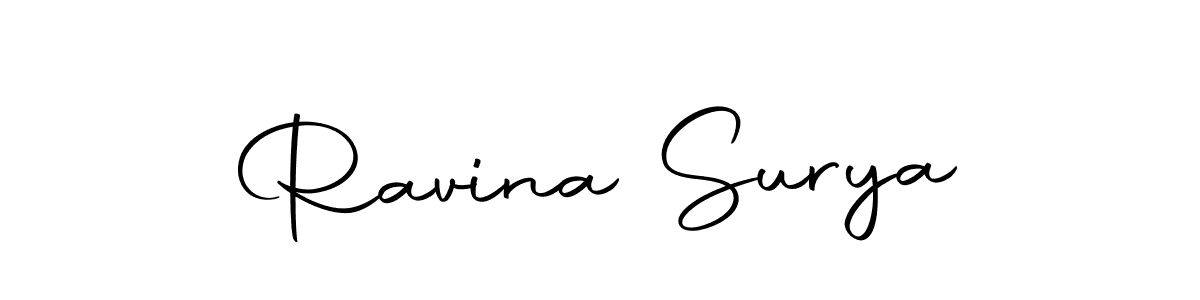 How to make Ravina Surya signature? Autography-DOLnW is a professional autograph style. Create handwritten signature for Ravina Surya name. Ravina Surya signature style 10 images and pictures png