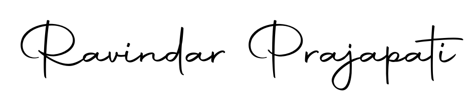 Create your official email sign-off with Ravindar Prajapati name in Autography-DOLnW style. Crisp, clean, and perfectly legible across all screens. Ravindar Prajapati signature style 10 images and pictures png