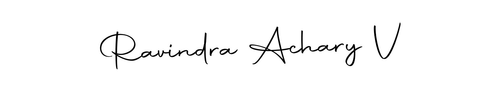 Ravindra Achary V stylish signature style. Best Handwritten Sign (Autography-DOLnW) for my name. Handwritten Signature Collection Ideas for my name Ravindra Achary V. Ravindra Achary V signature style 10 images and pictures png