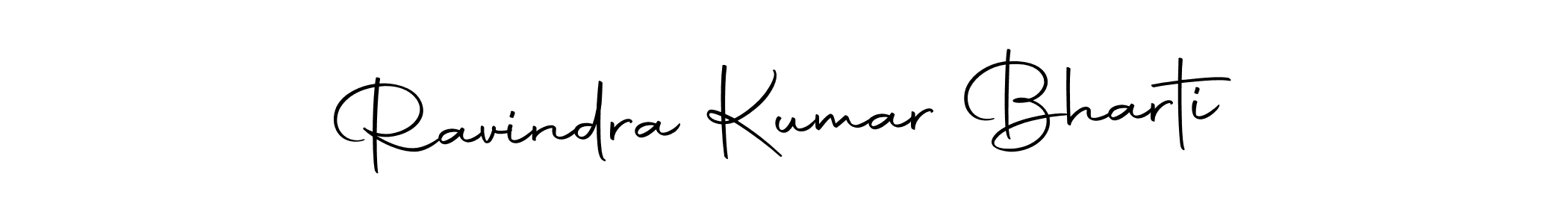 How to make Ravindra Kumar Bharti name signature. Use Autography-DOLnW style for creating short signs online. This is the latest handwritten sign. Ravindra Kumar Bharti signature style 10 images and pictures png