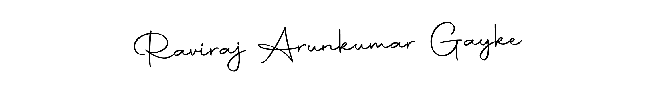 How to make Raviraj Arunkumar Gayke name signature. Use Autography-DOLnW style for creating short signs online. This is the latest handwritten sign. Raviraj Arunkumar Gayke signature style 10 images and pictures png